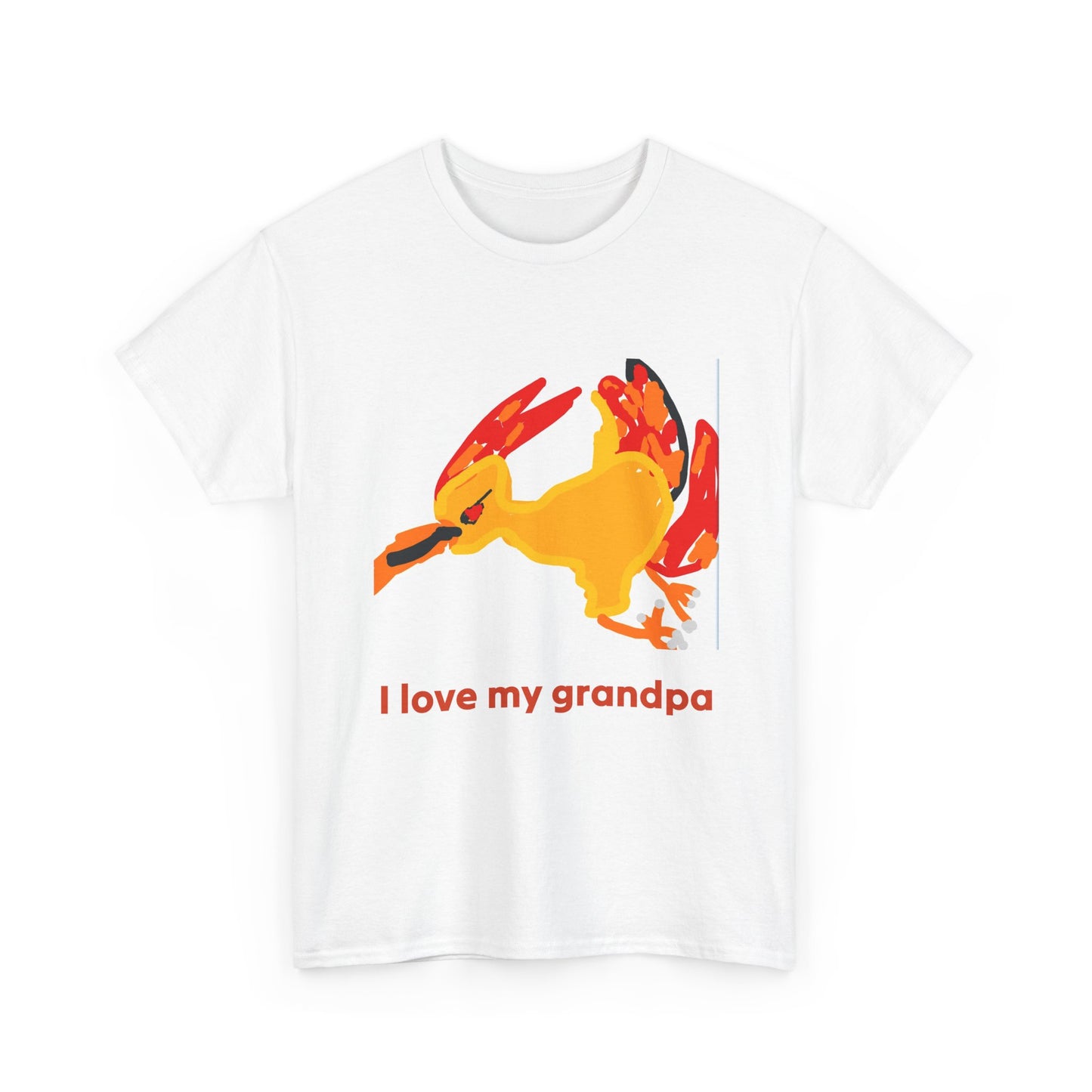 I Love My Grandpa T-Shirt — Cute Colorful Bird Grandson/Granddaughter Tee
