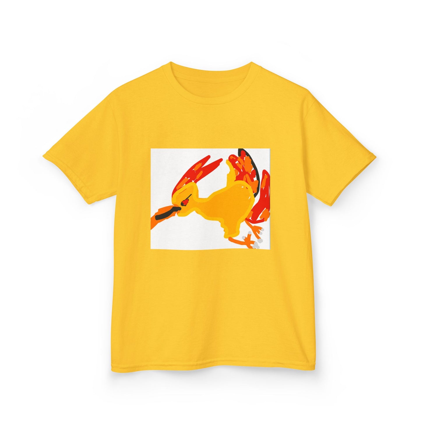 Kids T‑Shirt — Colorful Abstract Bird Graphic