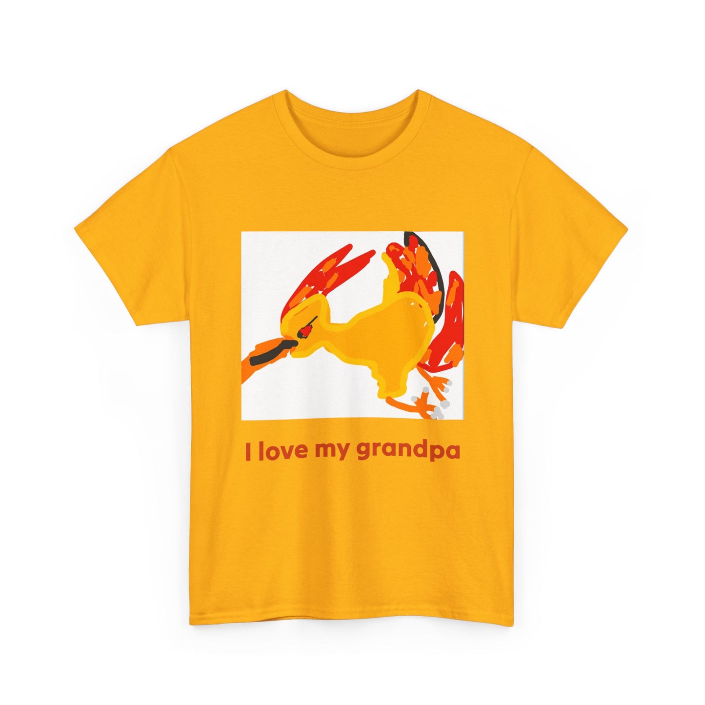 I Love My Grandpa T-Shirt — Cute Colorful Bird Grandson/Granddaughter Tee