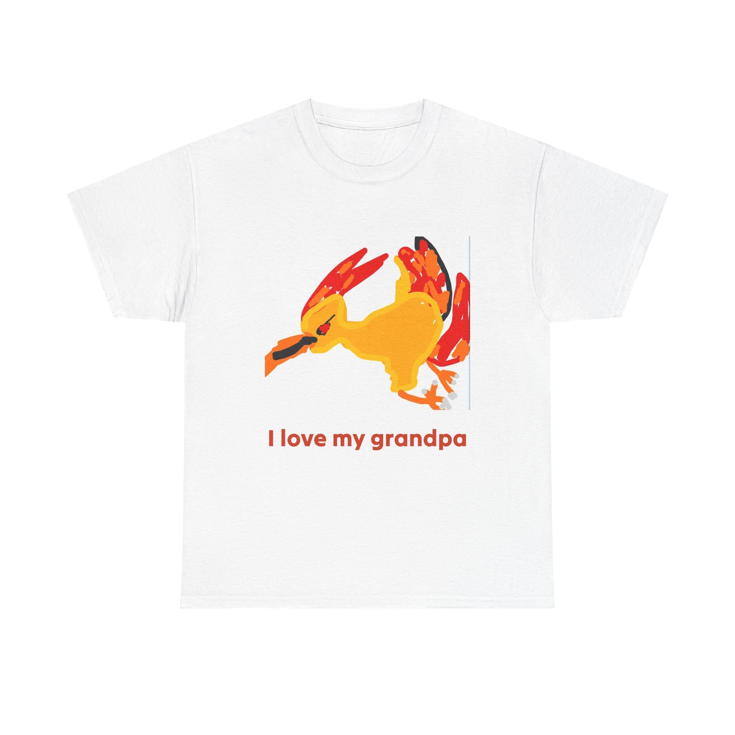 I Love My Grandpa T-Shirt — Cute Colorful Bird Grandson/Granddaughter Tee