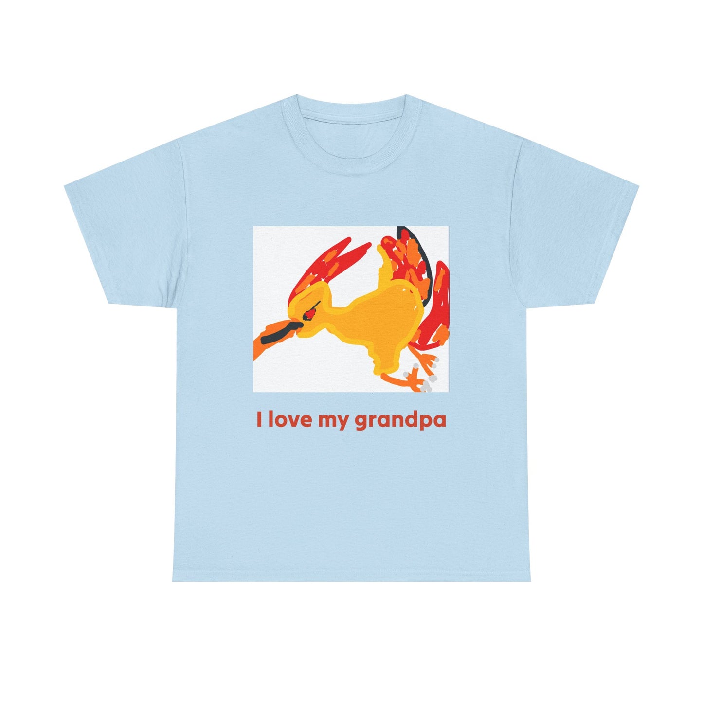 I Love My Grandpa T-Shirt — Cute Colorful Bird Grandson/Granddaughter Tee