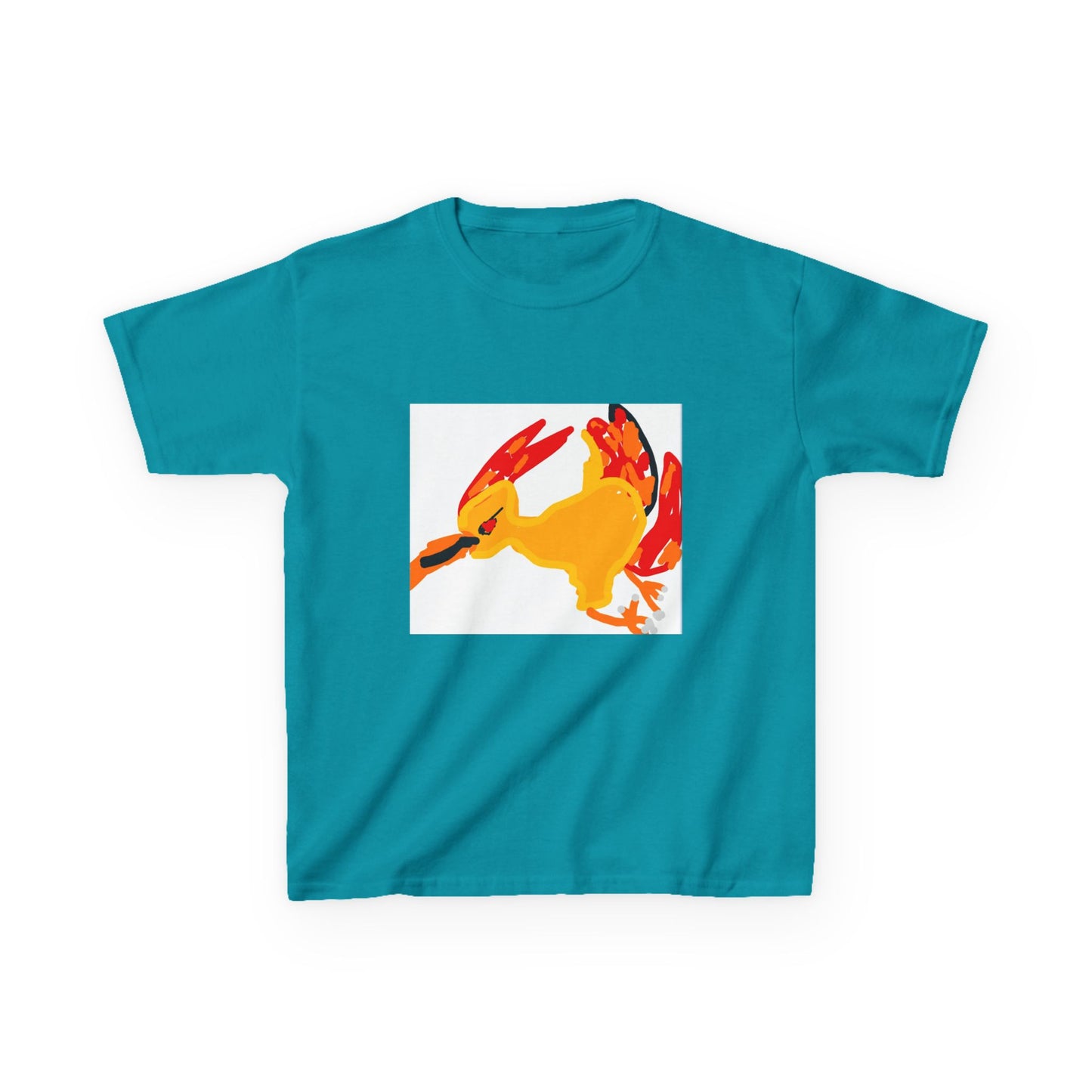 Kids T‑Shirt — Colorful Abstract Bird Graphic