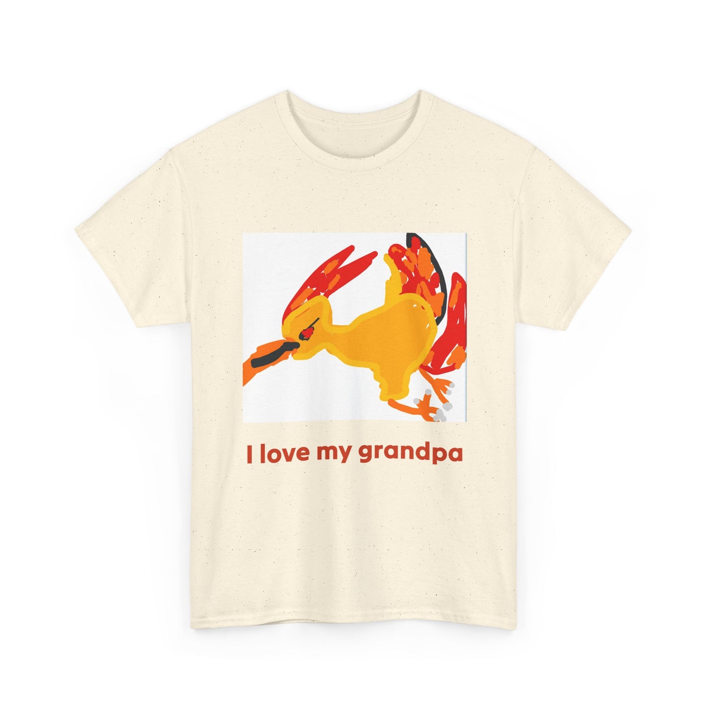 I Love My Grandpa T-Shirt — Cute Colorful Bird Grandson/Granddaughter Tee