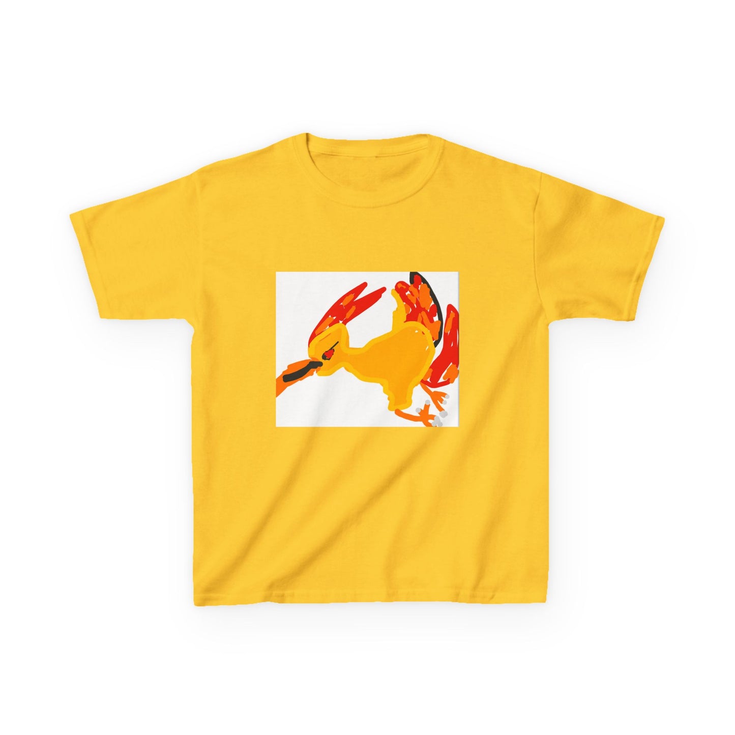 Kids T‑Shirt — Colorful Abstract Bird Graphic