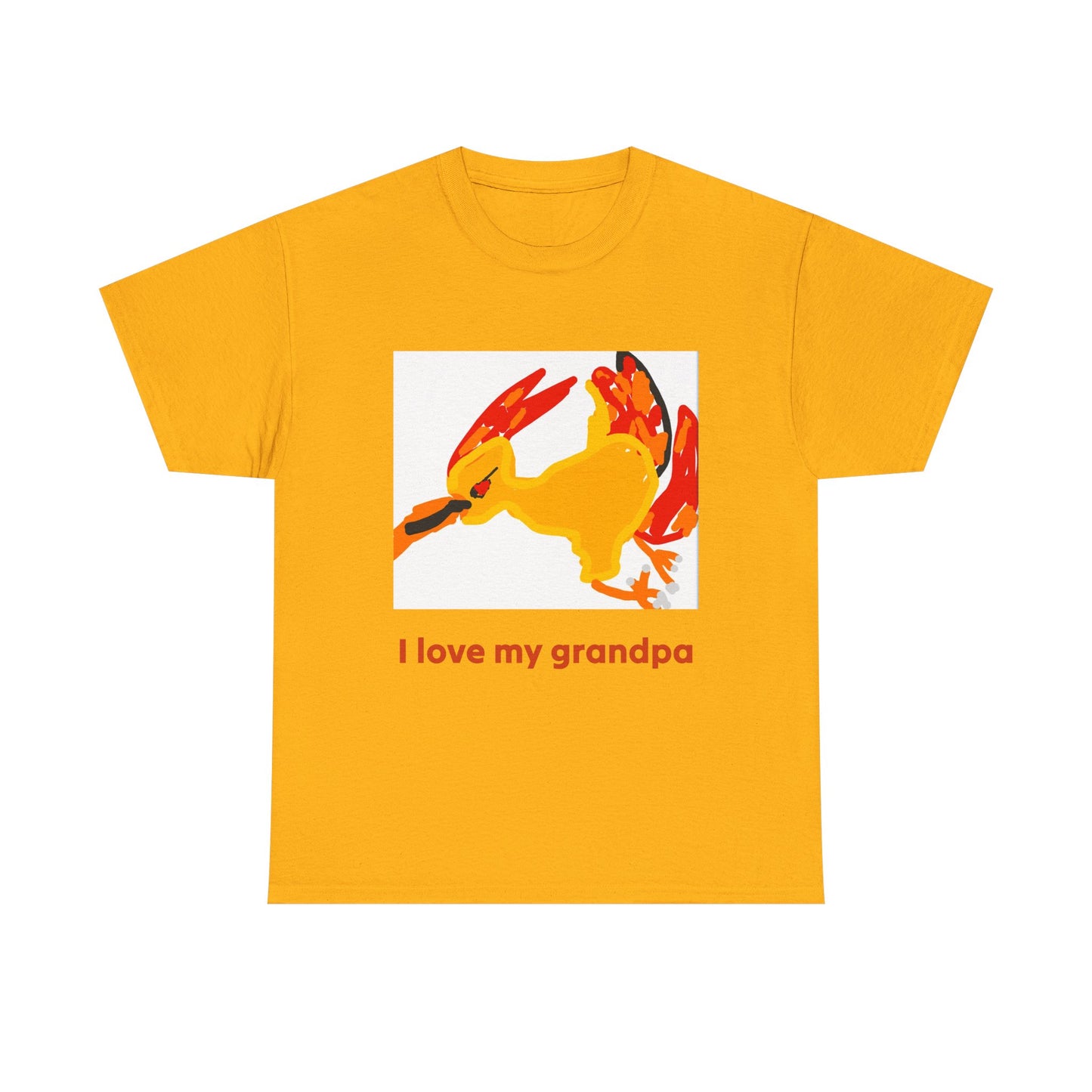I Love My Grandpa T-Shirt — Cute Colorful Bird Grandson/Granddaughter Tee