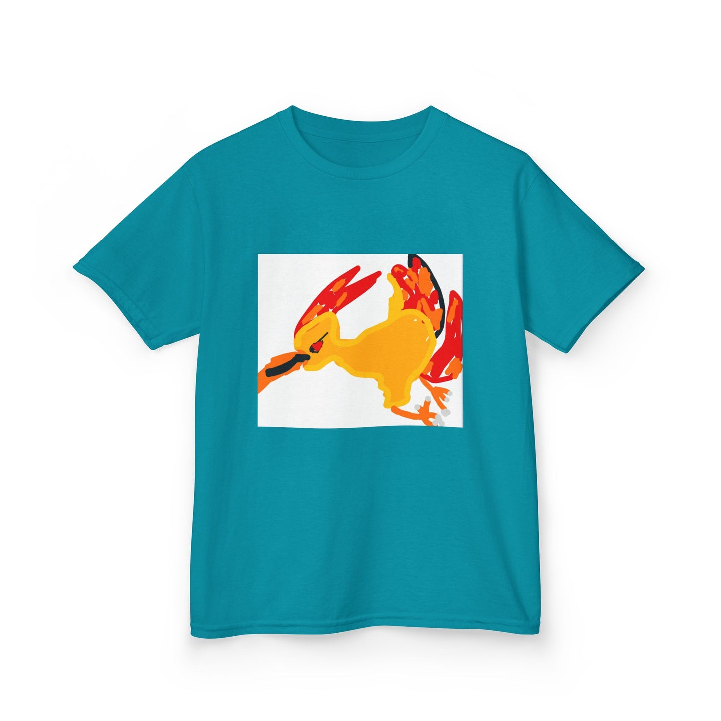 Kids T‑Shirt — Colorful Abstract Bird Graphic